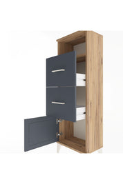 Arges Dolap Tek Raflı 2 Çekmeceli Tek Kapaklı 44x30x134 - S16M007V8A