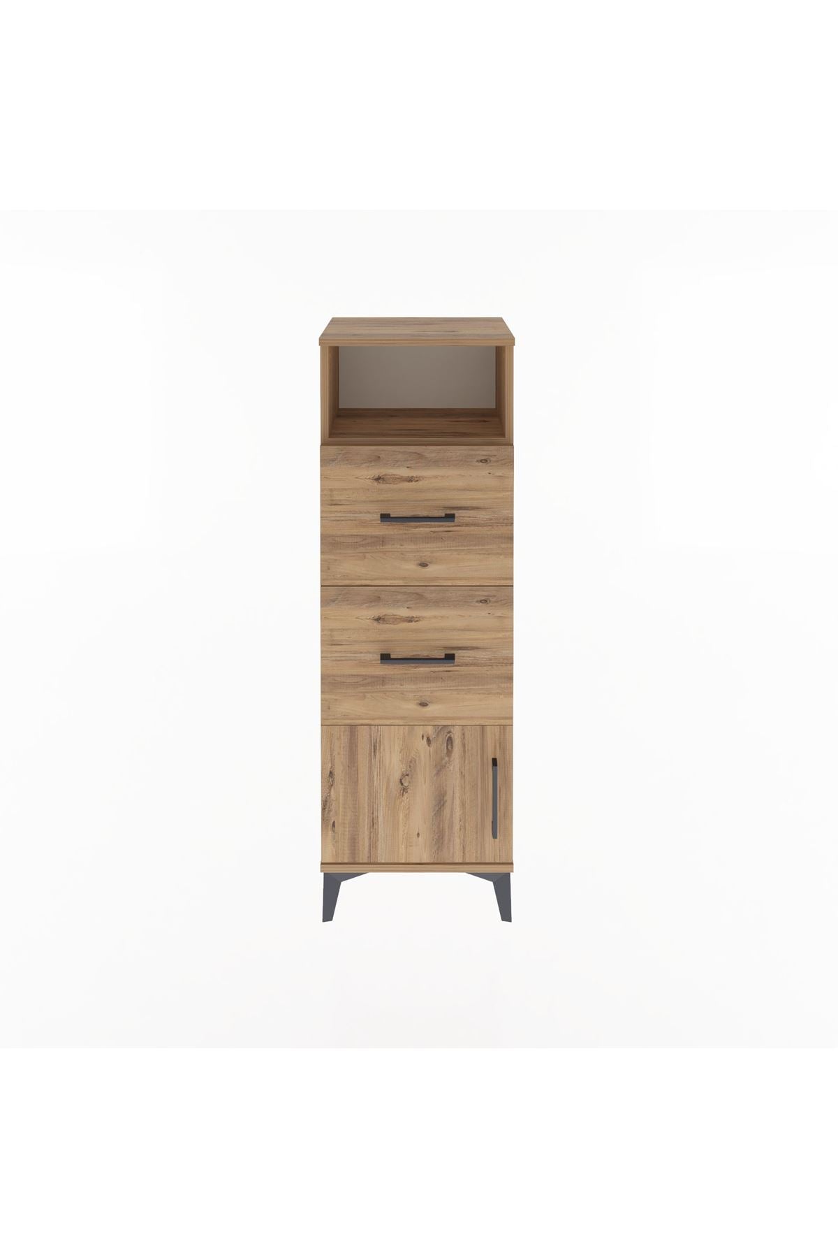 Arges Dolap Tek Raflı 2 Çekmeceli Tek Kapaklı 44x30x134 - S16M007V9A