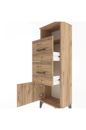 Arges Dolap Tek Raflı 2 Çekmeceli Tek Kapaklı 44x30x134 - S16M007V9A