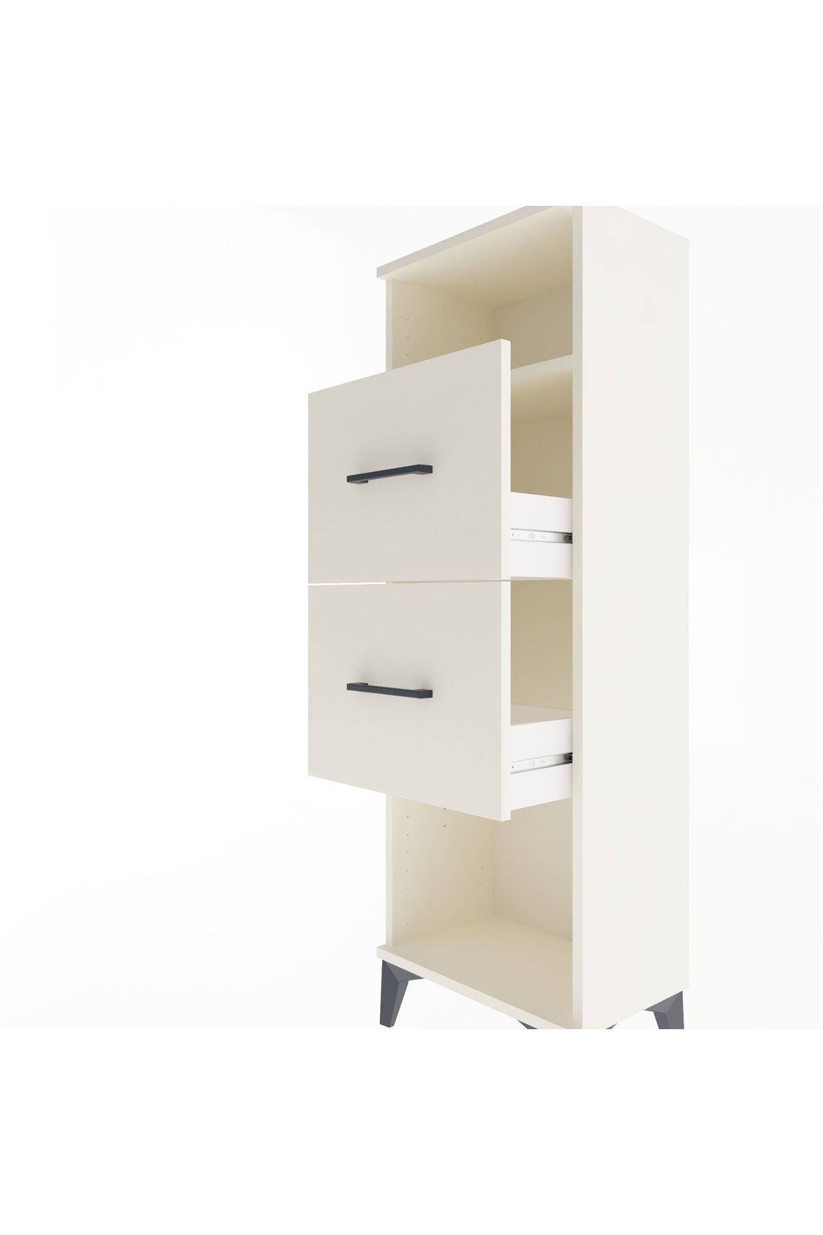 Arges Dolap Tek Raflı 2 Çekmeceli 44x30x134 - S16M008V1A