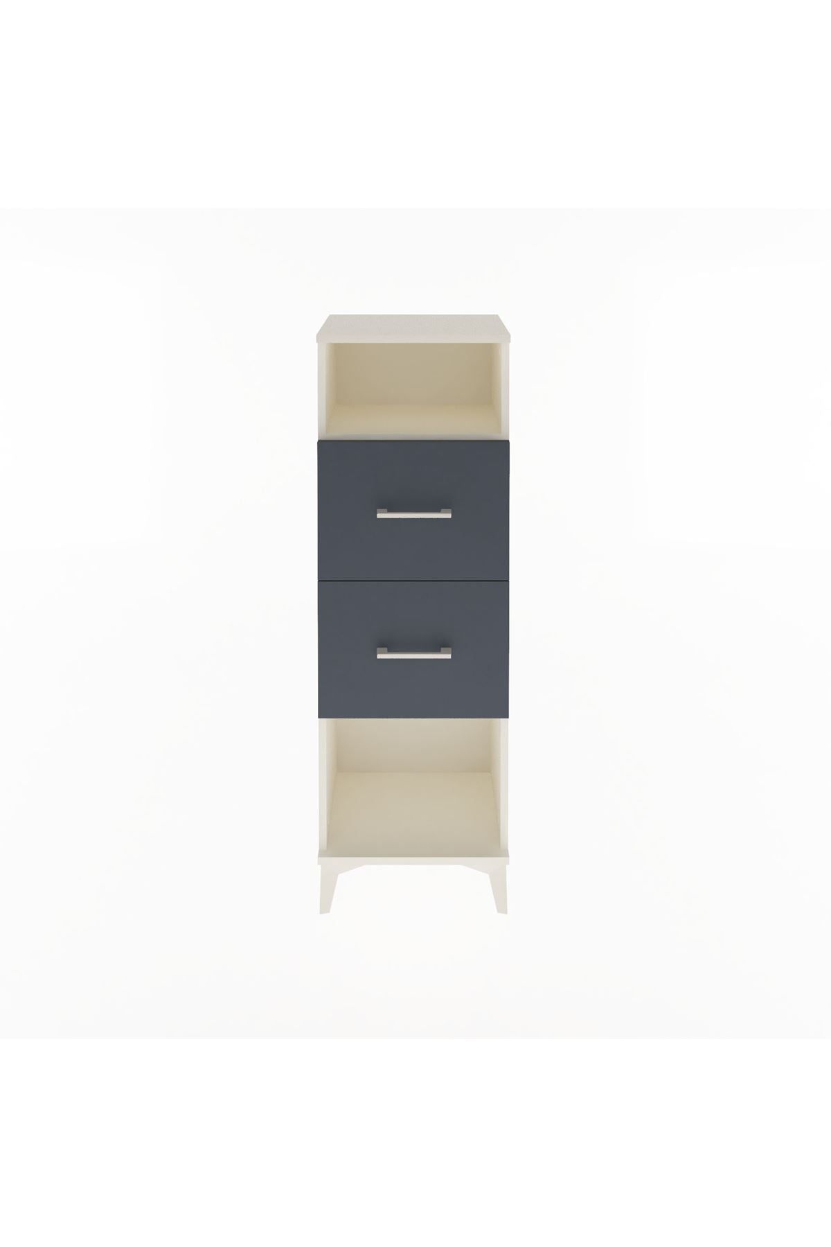 Arges Dolap Tek Raflı 2 Çekmeceli 44x30x134 - S16M008V2A
