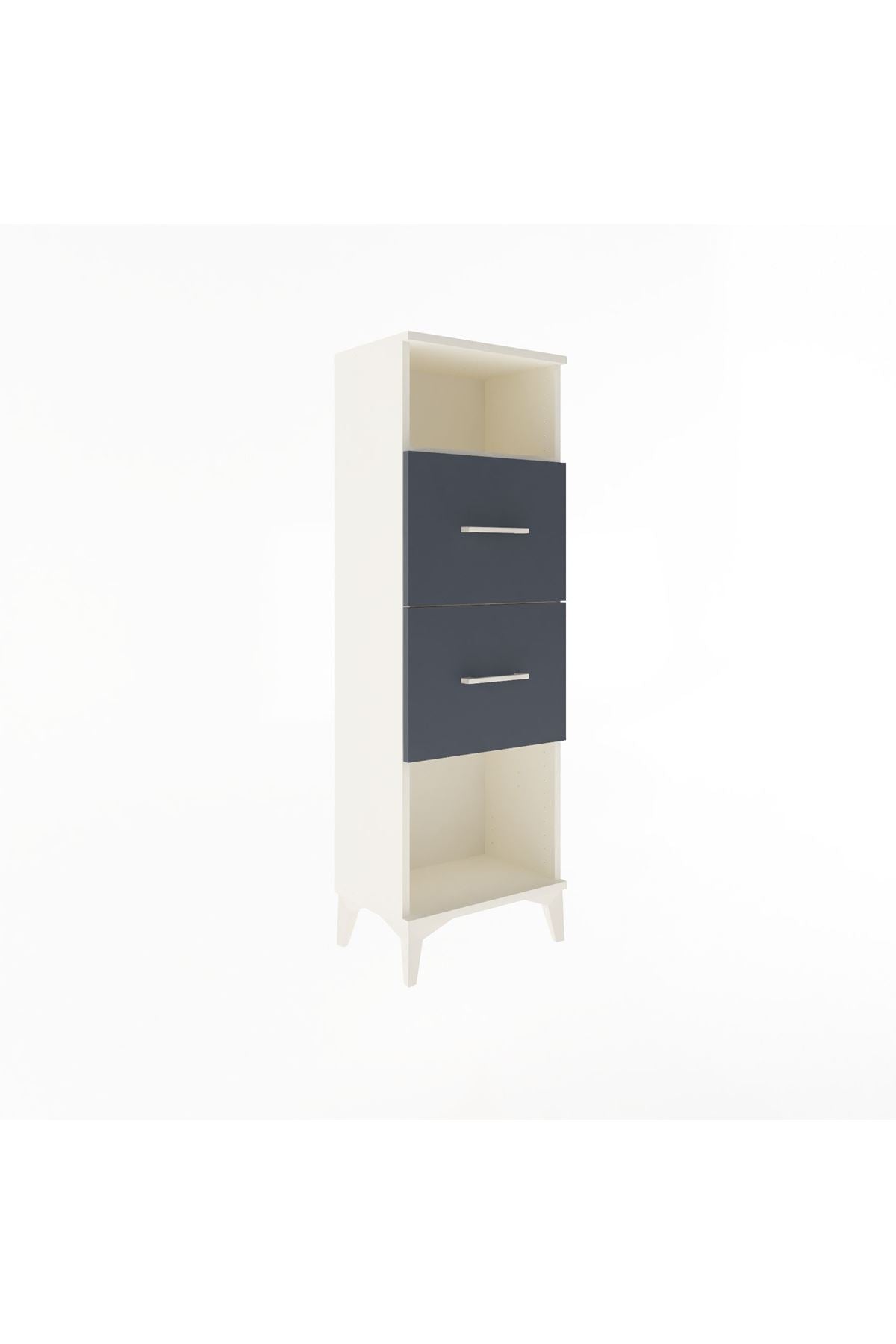 Arges Dolap Tek Raflı 2 Çekmeceli 44x30x134 - S16M008V2A