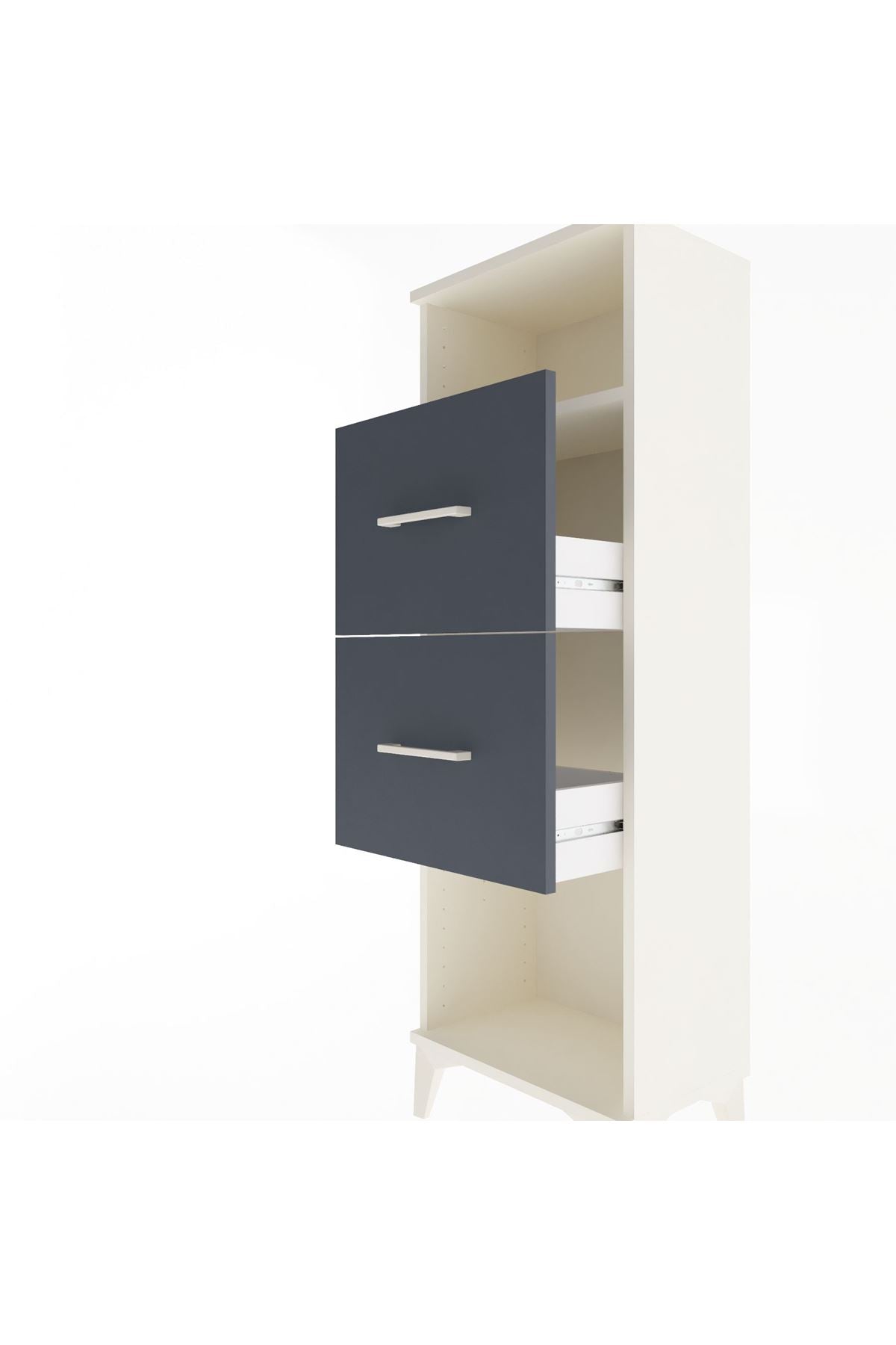 Arges Dolap Tek Raflı 2 Çekmeceli 44x30x134 - S16M008V2A