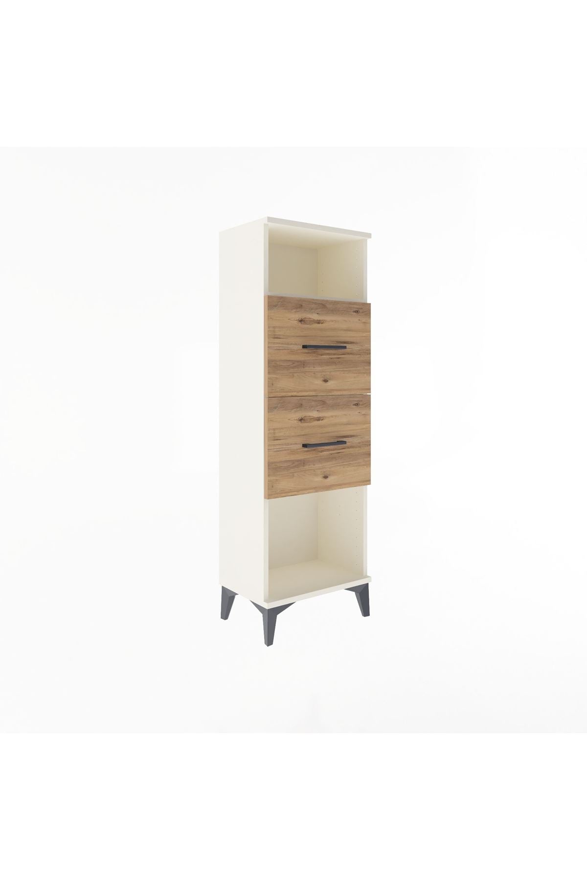 Arges Dolap Tek Raflı 2 Çekmeceli 44x30x134 - S16M008V3A
