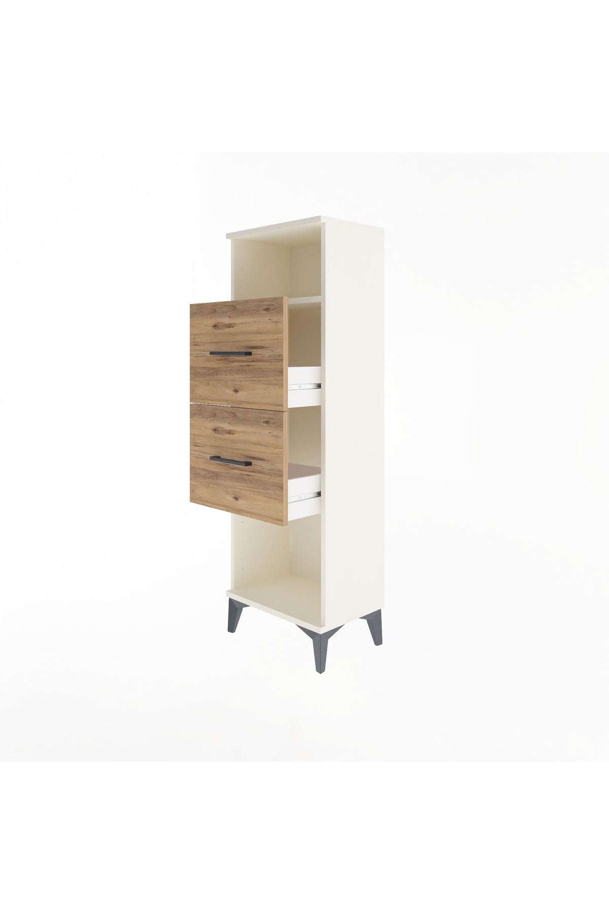 Arges Dolap Tek Raflı 2 Çekmeceli 44x30x134 - S16M008V3A