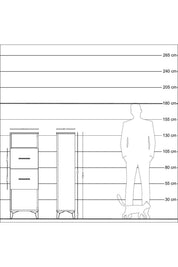 Arges Dolap Tek Raflı 2 Çekmeceli 44x30x134 - S16M008V4A