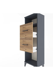 Arges Dolap Tek Raflı 2 Çekmeceli 44x30x134 - S16M008V6A