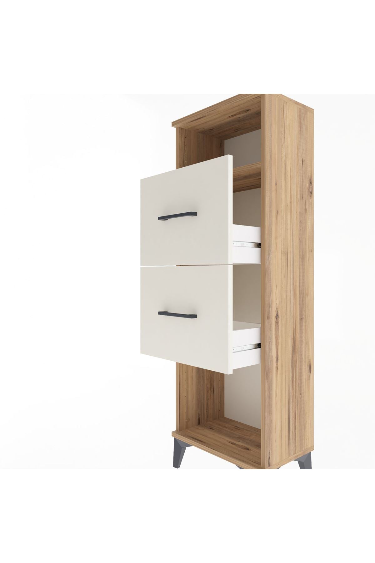 Arges Dolap Tek Raflı 2 Çekmeceli 44x30x134 - S16M008V7A