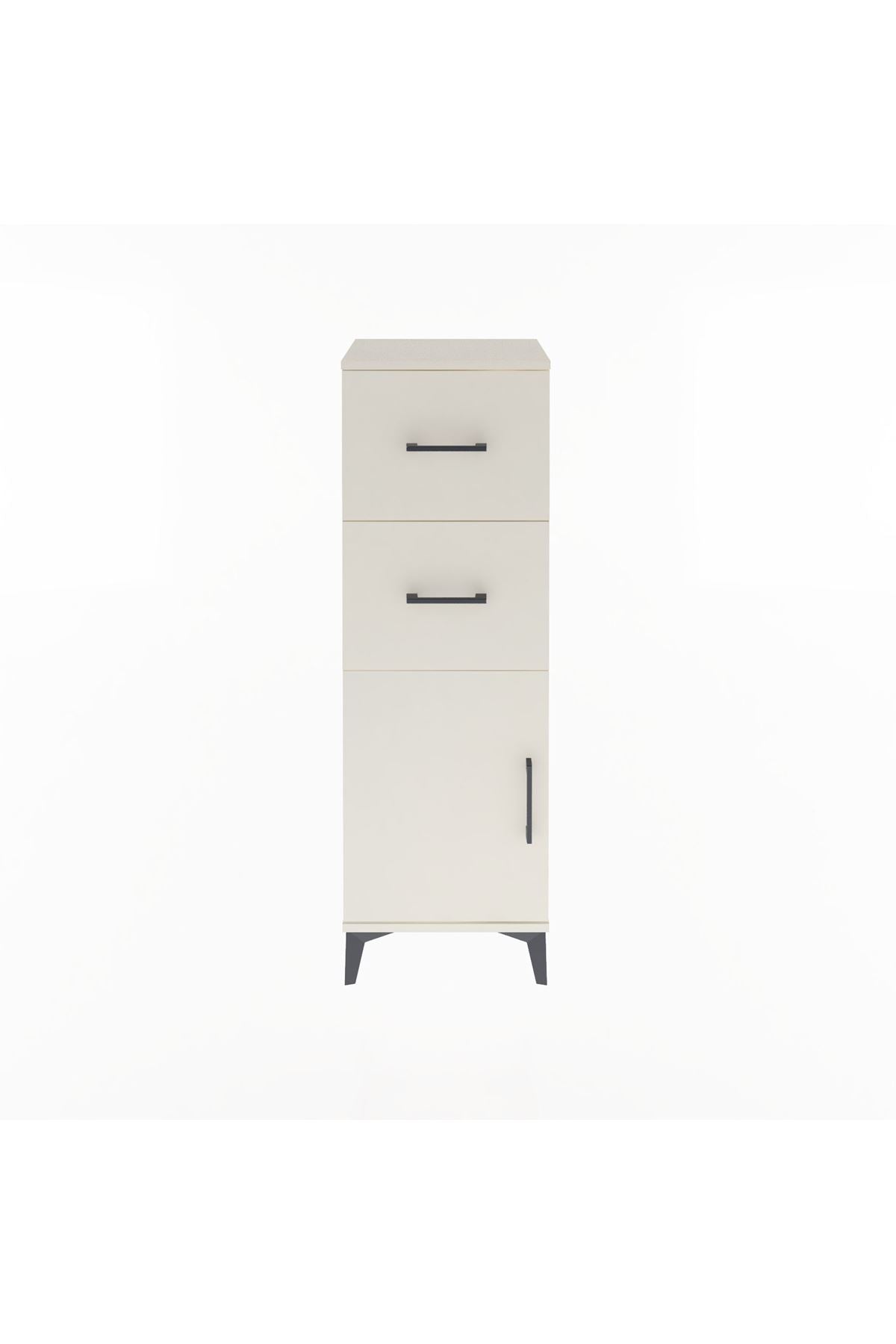 Arges Dolap Tek Raflı 2 Çekmeceli Tek Kapaklı 44x30x134 - S16M009V1A