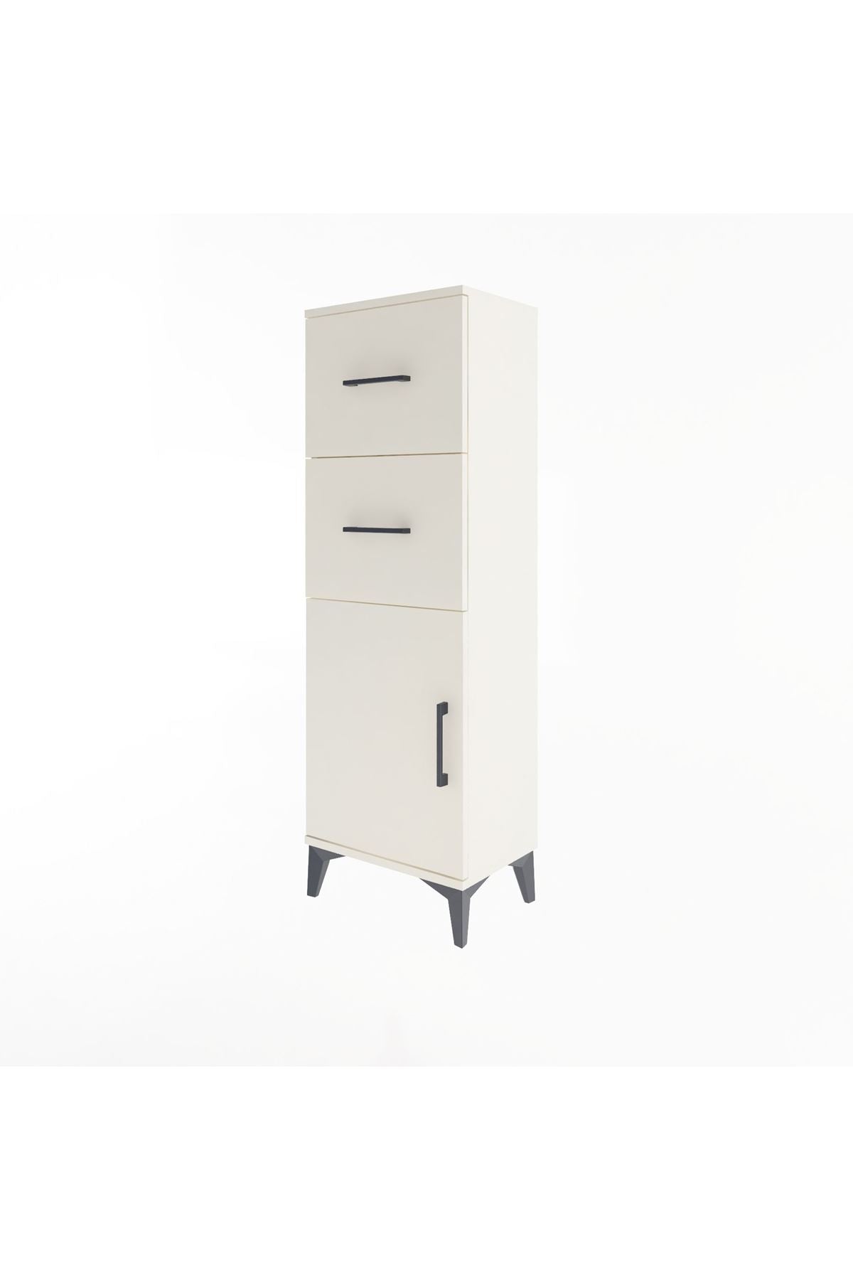 Arges Dolap Tek Raflı 2 Çekmeceli Tek Kapaklı 44x30x134 - S16M009V1A