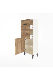 Arges Dolap Tek Raflı 2 Çekmeceli Tek Kapaklı 44x30x134 - S16M009V3A