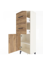 Arges Dolap Tek Raflı 2 Çekmeceli Tek Kapaklı 44x30x134 - S16M009V3A