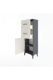 Arges Dolap Tek Raflı 2 Çekmeceli Tek Kapaklı 44x30x134 - S16M009V4A