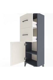 Arges Dolap Tek Raflı 2 Çekmeceli Tek Kapaklı 44x30x134 - S16M009V4A