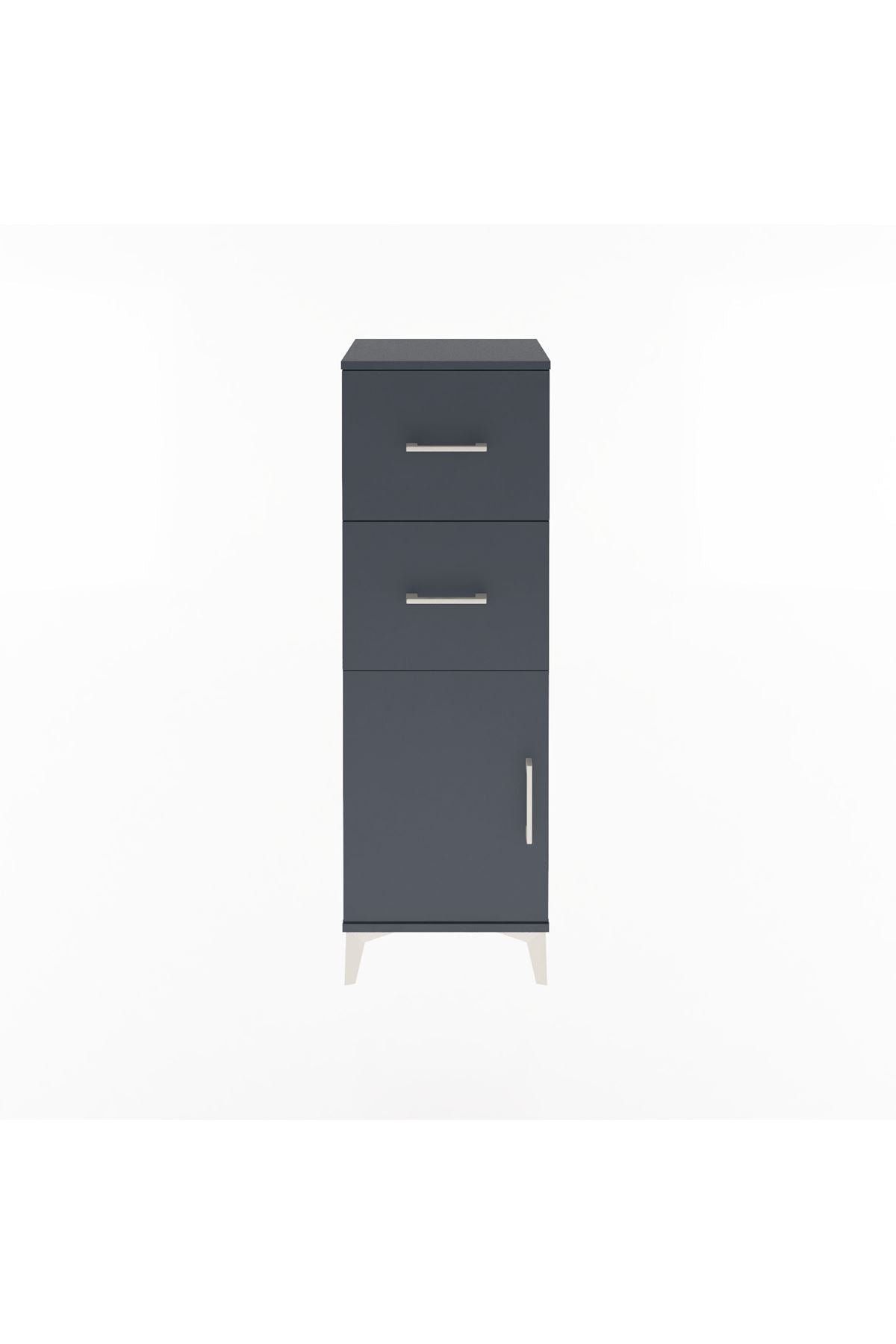 Arges Dolap Tek Raflı 2 Çekmeceli Tek Kapaklı 44x30x134 - S16M009V5A