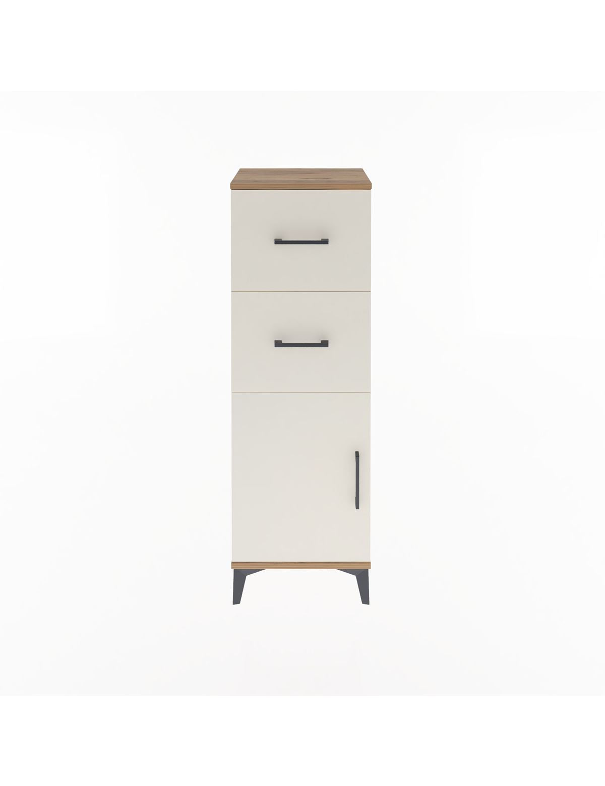 Arges Dolap Tek Raflı 2 Çekmeceli Tek Kapaklı 44x30x134 - S16M009V7A