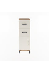 Arges Dolap Tek Raflı 2 Çekmeceli Tek Kapaklı 44x30x134