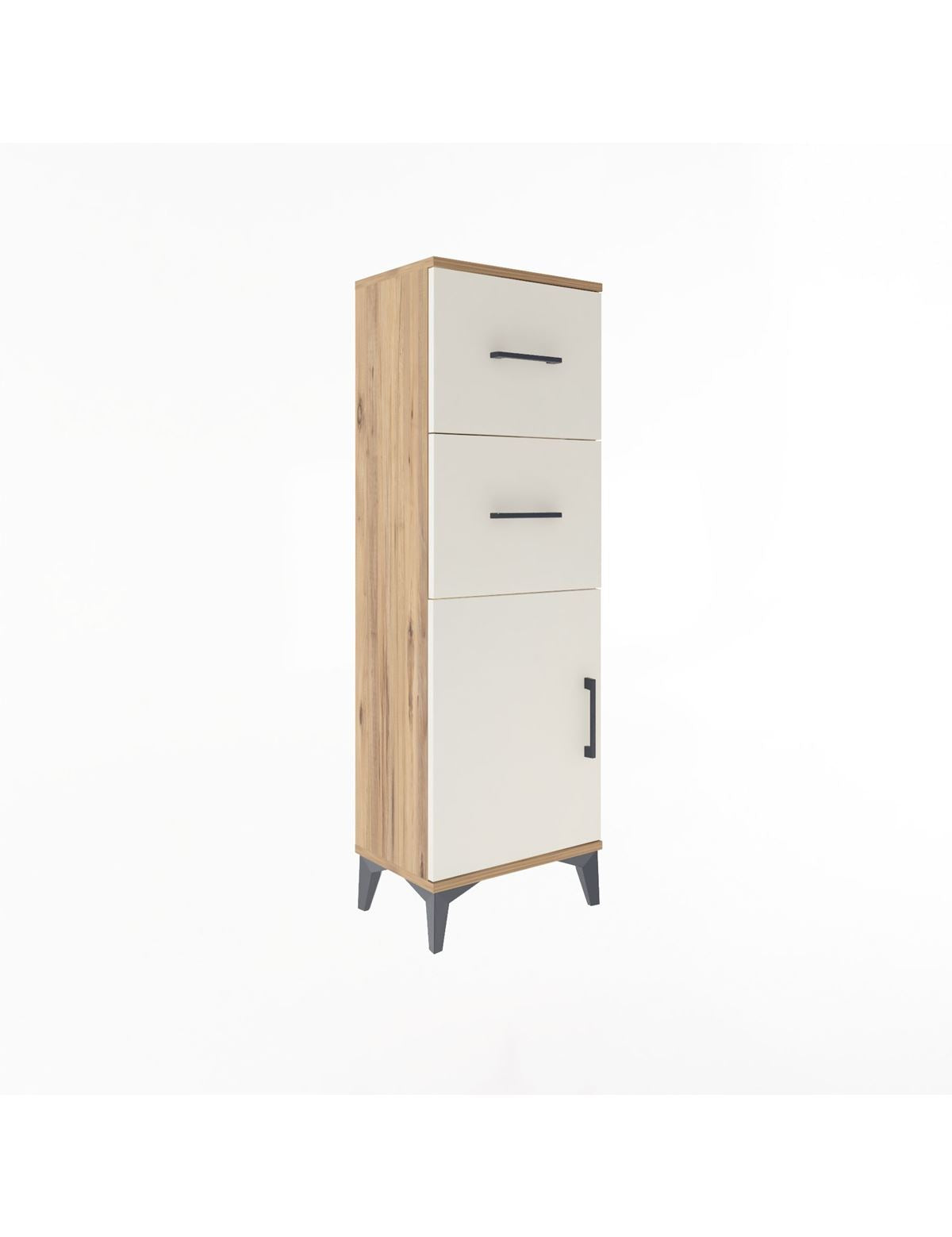 Arges Dolap Tek Raflı 2 Çekmeceli Tek Kapaklı 44x30x134 - S16M009V7A