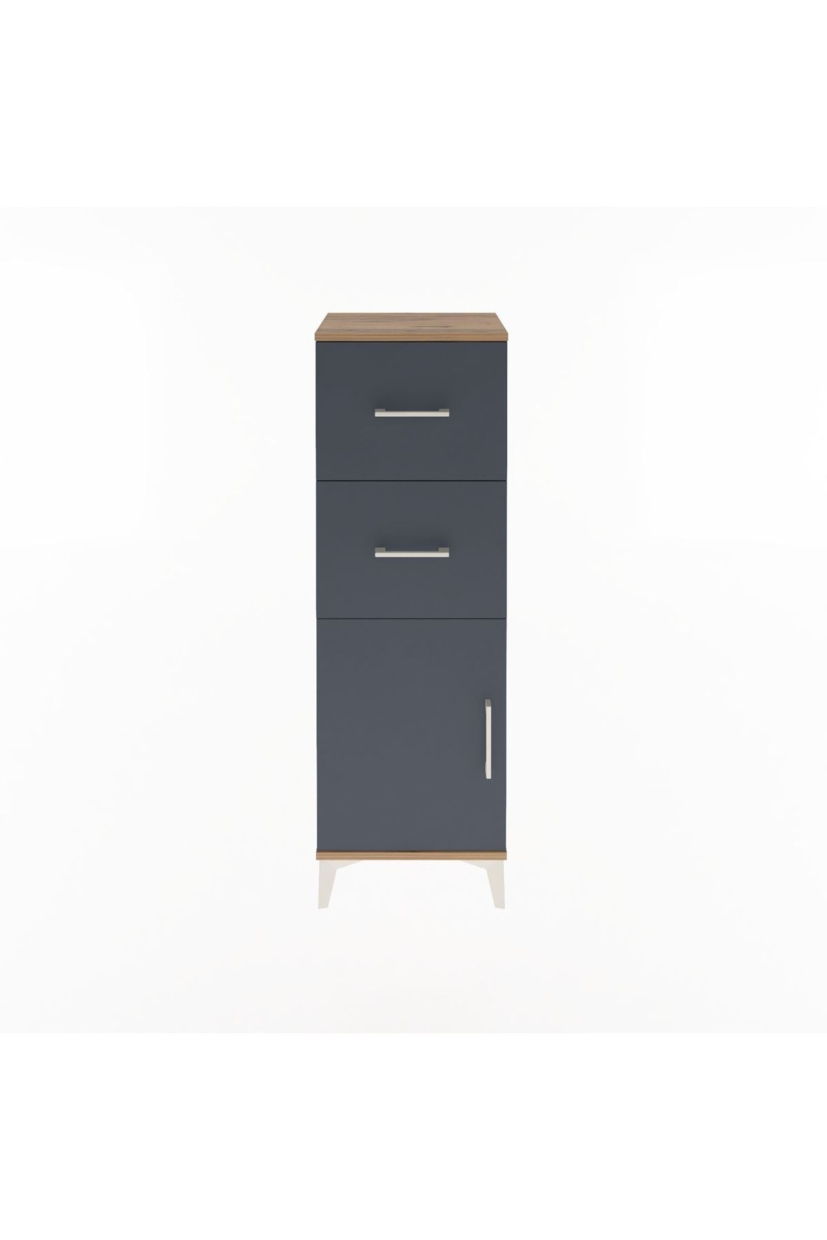 Arges Dolap Tek Raflı 2 Çekmeceli Tek Kapaklı 44x30x134 - S16M009V8A