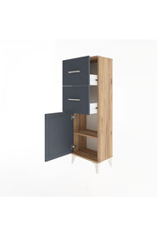 Arges Dolap Tek Raflı 2 Çekmeceli Tek Kapaklı 44x30x134 - S16M009V8A