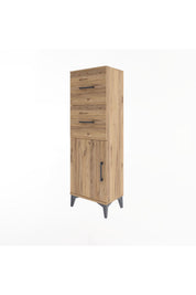 Arges Dolap Tek Raflı 2 Çekmeceli Tek Kapaklı 44x30x134 - S16M009V9A