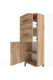 Arges Dolap Tek Raflı 2 Çekmeceli Tek Kapaklı 44x30x134 - S16M009V9A