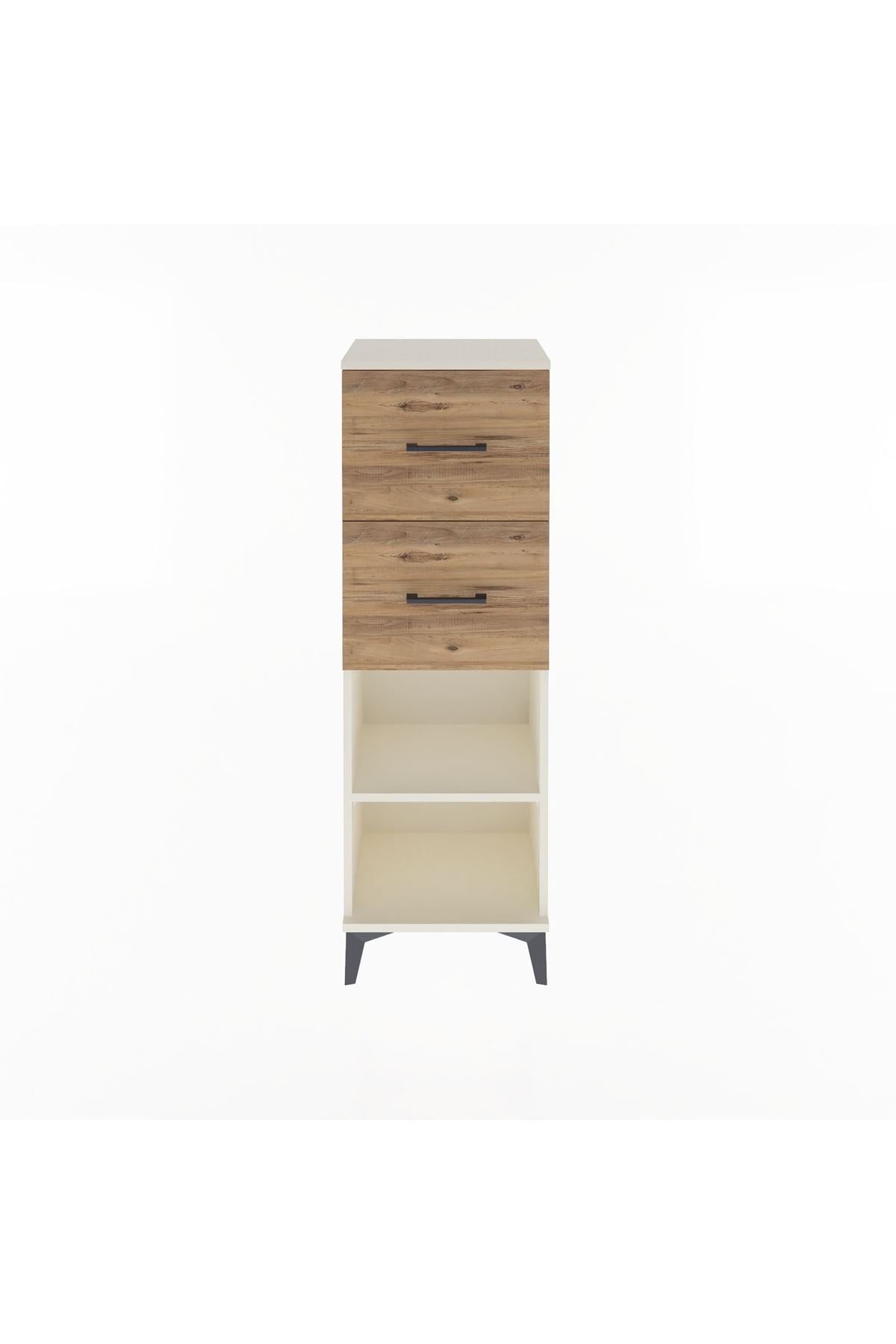 Arges Dolap Tek Raflı 2 Çekmeceli 44x30x134 - S16M010V3A