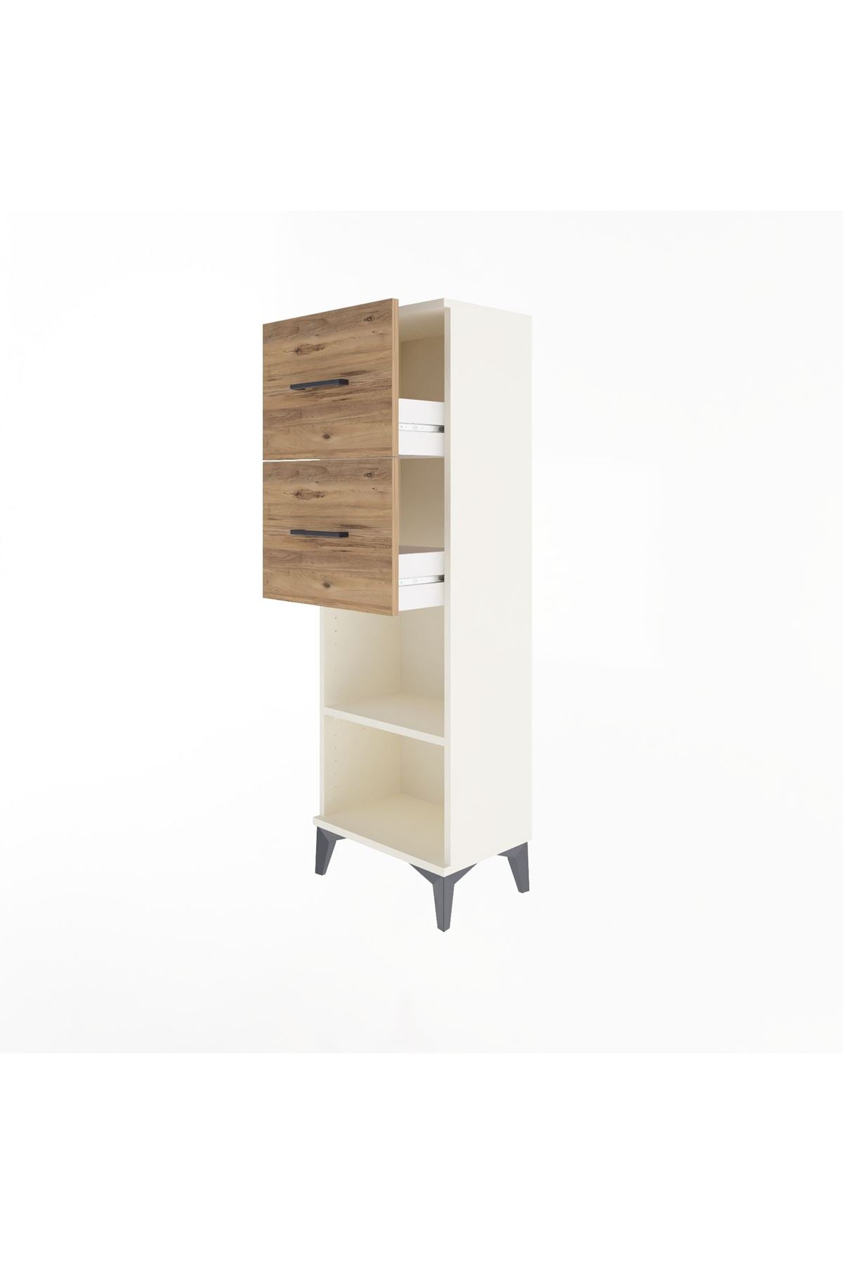 Arges Dolap Tek Raflı 2 Çekmeceli 44x30x134 - S16M010V3A