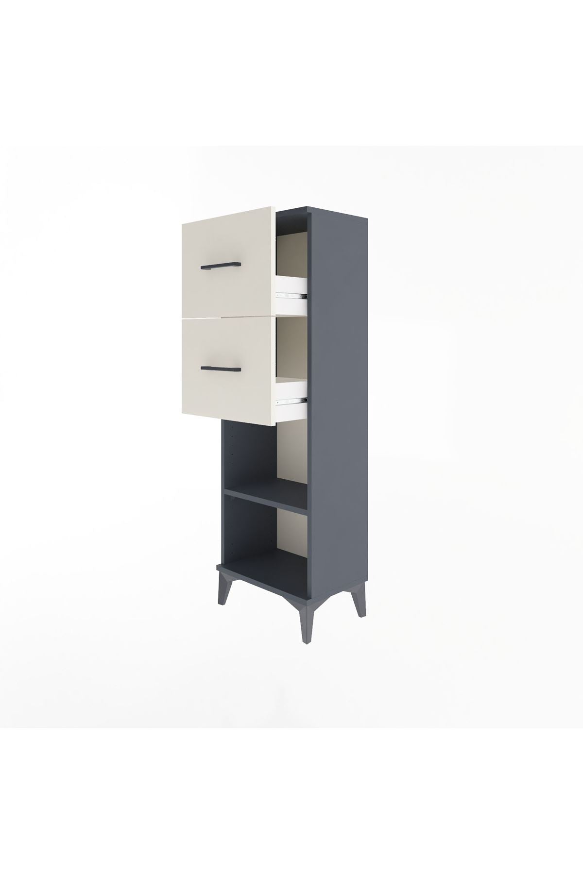Arges Dolap Tek Raflı 2 Çekmeceli 44x30x134 - S16M010V4A