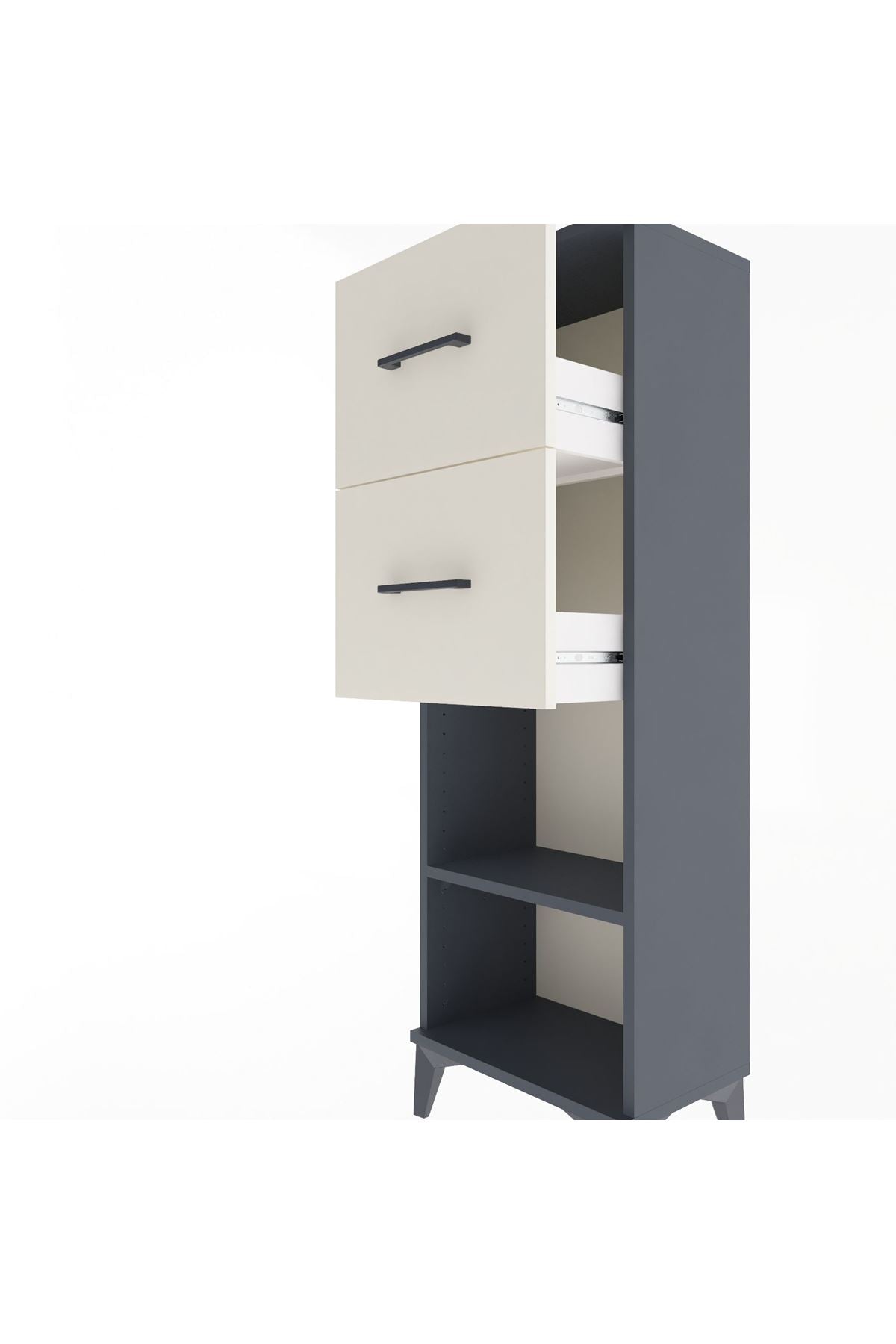 Arges Dolap Tek Raflı 2 Çekmeceli 44x30x134 - S16M010V4A