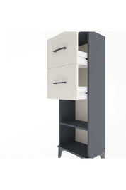 Arges Dolap Tek Raflı 2 Çekmeceli 44x30x134 - S16M010V4A