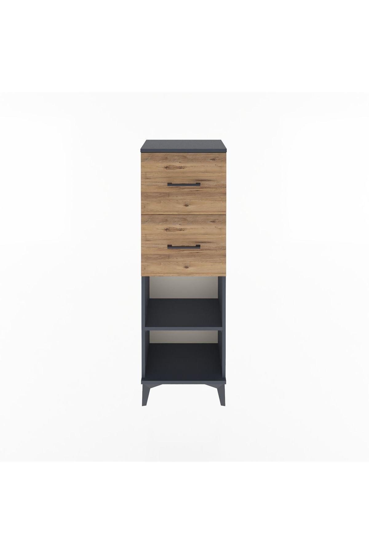 Arges Dolap Tek Raflı 2 Çekmeceli 44x30x134 - S16M010V6A