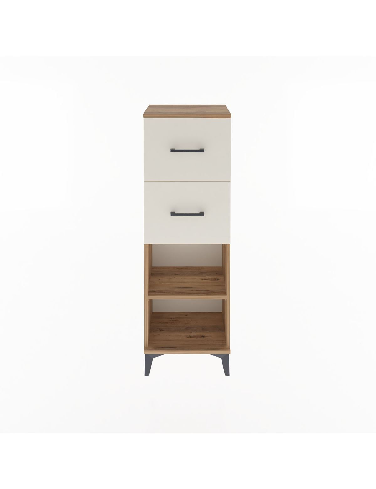 Arges Dolap Tek Raflı 2 Çekmeceli 44x30x134 - S16M010V7A