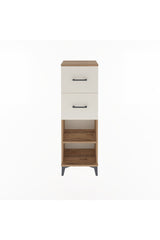 Arges Dolap Tek Raflı 2 Çekmeceli 44x30x134