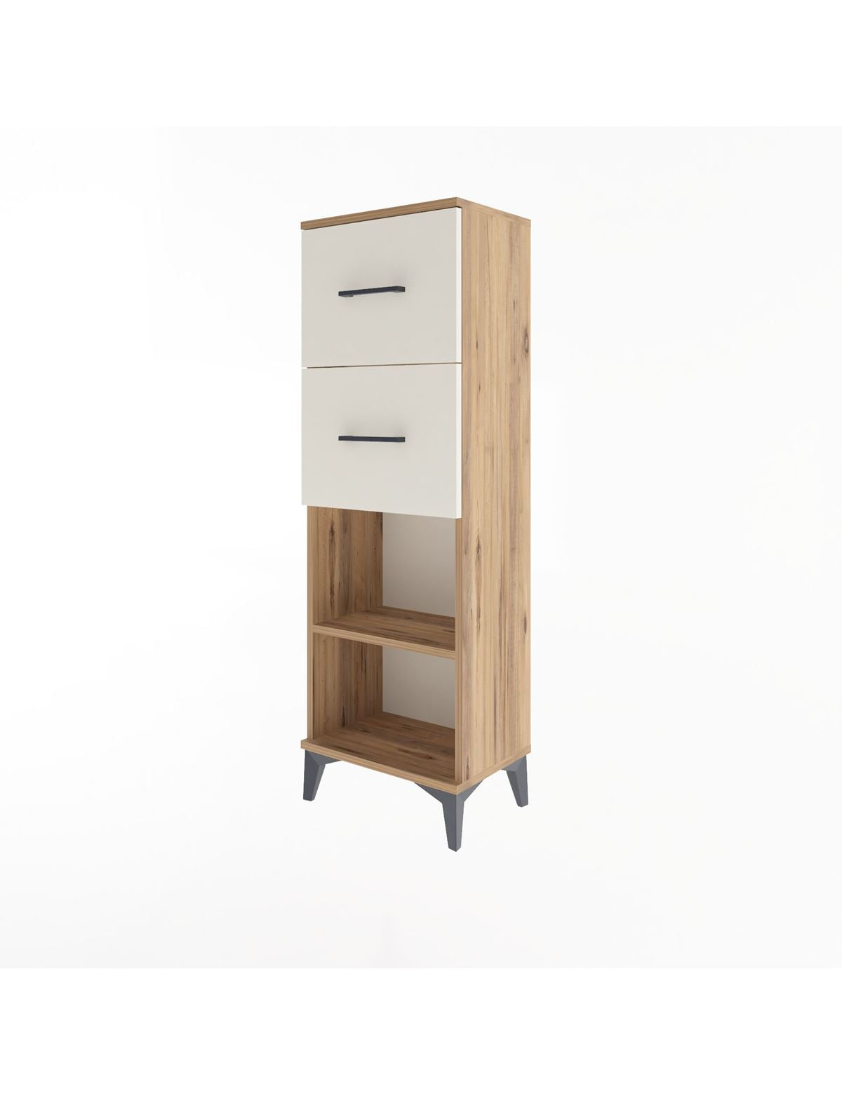 Arges Dolap Tek Raflı 2 Çekmeceli 44x30x134 - S16M010V7A