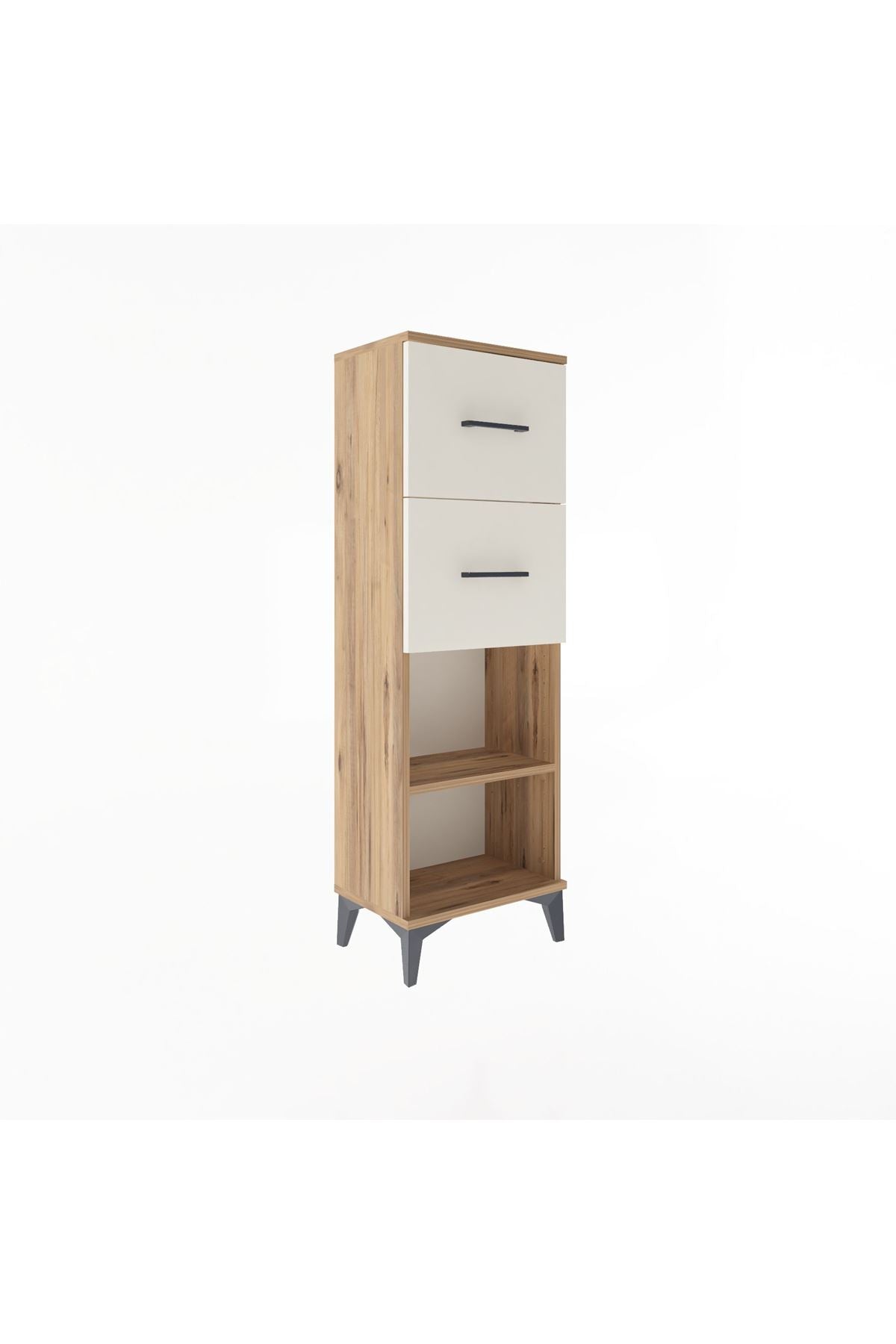Arges Dolap Tek Raflı 2 Çekmeceli 44x30x134 - S16M010V7A
