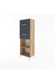 Arges Dolap Tek Raflı 2 Çekmeceli 44x30x134 - S16M010V8A