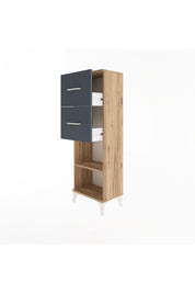 Arges Dolap Tek Raflı 2 Çekmeceli 44x30x134 - S16M010V8A