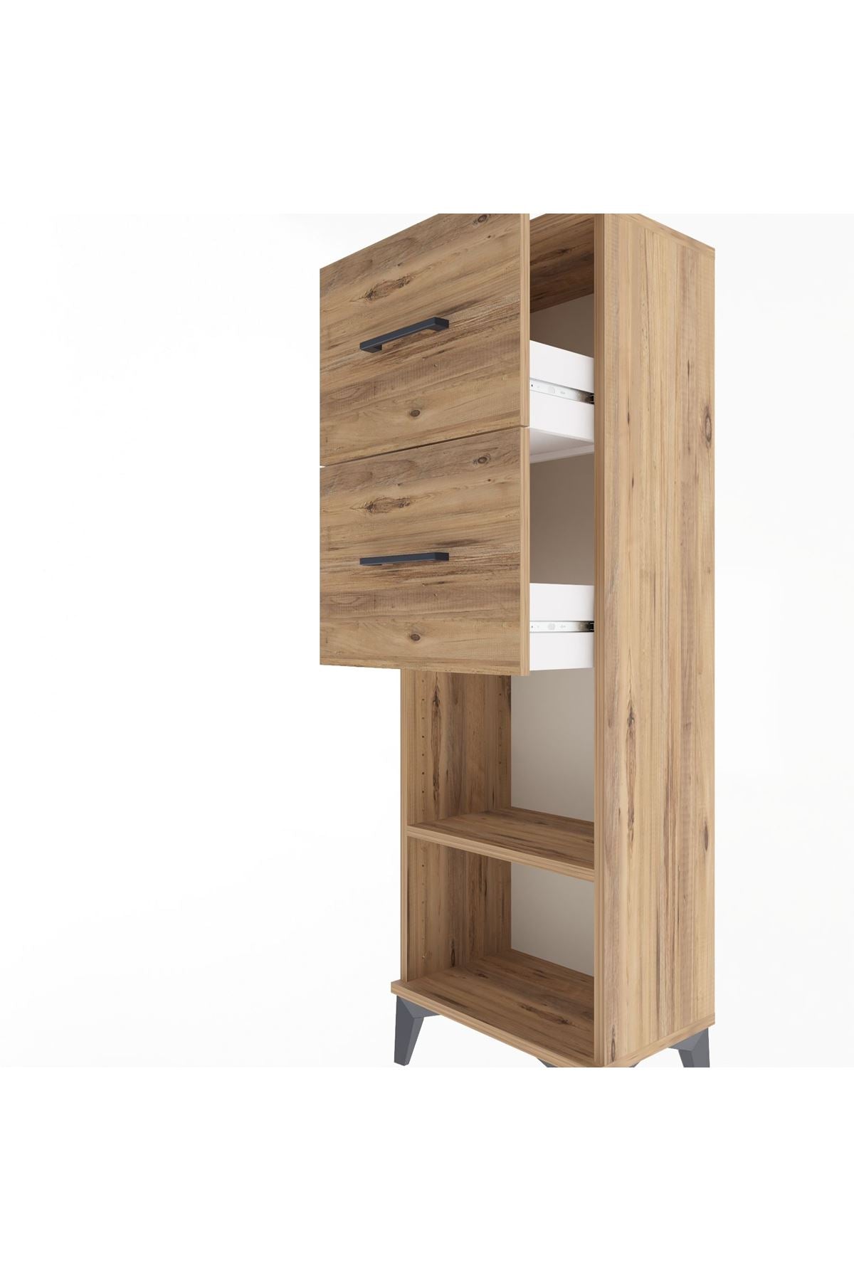 Arges Dolap Tek Raflı 2 Çekmeceli 44x30x134 - S16M010V9A