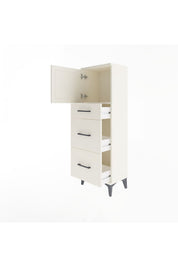 Arges Dolap Tek Raflı 3 Çekmeceli Tek Kapaklı 44x30x134 - S16M011V1A