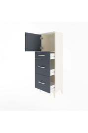 Arges Dolap Tek Raflı 3 Çekmeceli Tek Kapaklı 44x30x134 - S16M011V2A