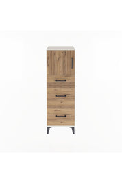 Arges Dolap Tek Raflı 3 Çekmeceli Tek Kapaklı 44x30x134 - S16M011V3A