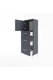 Arges Dolap Tek Raflı 3 Çekmeceli Tek Kapaklı 44x30x134 - S16M011V5A
