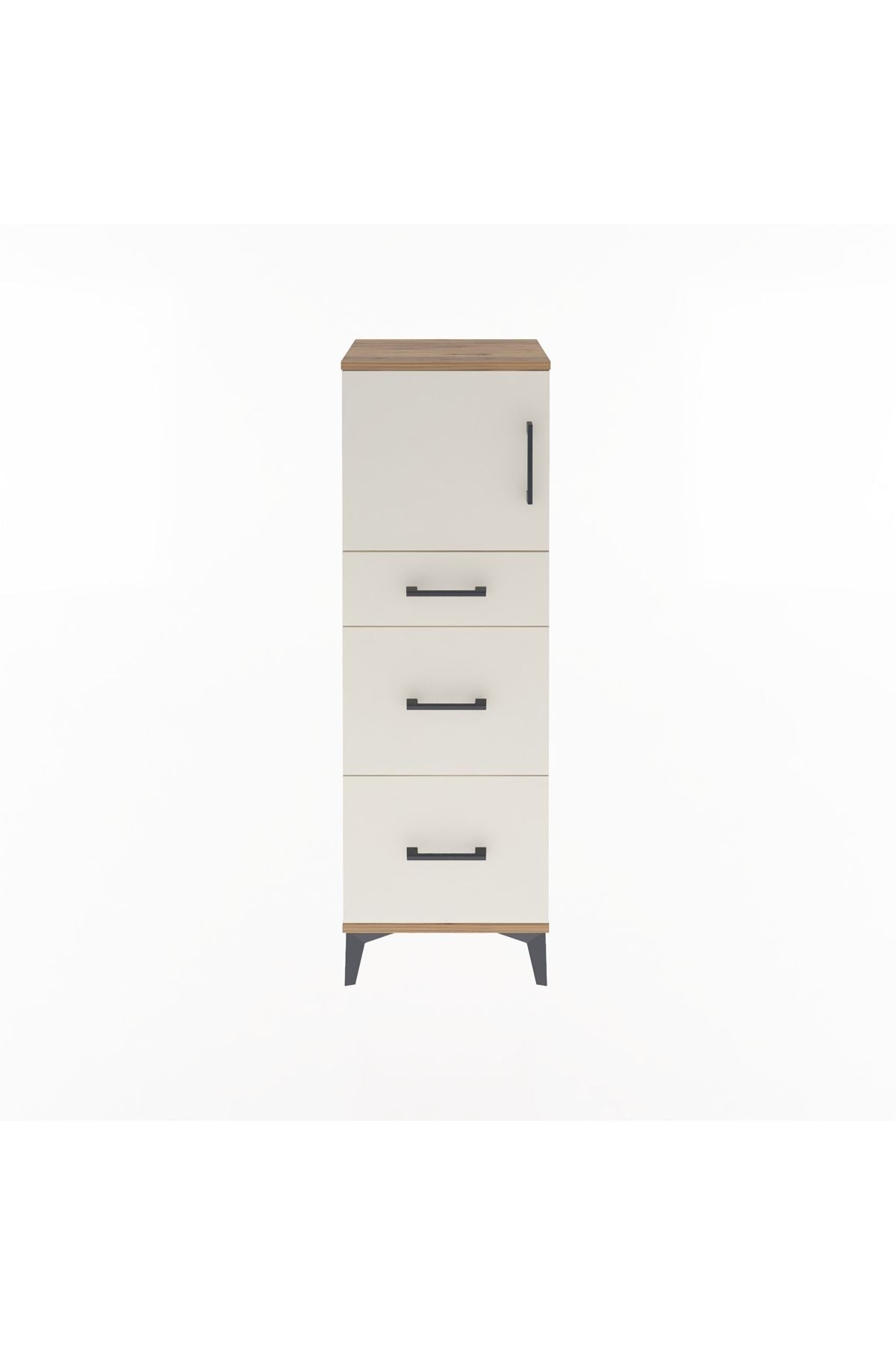 Arges Dolap Tek Raflı 3 Çekmeceli Tek Kapaklı 44x30x134 - S16M011V7A