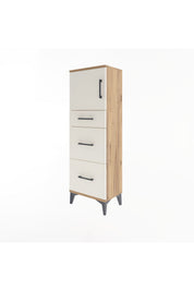 Arges Dolap Tek Raflı 3 Çekmeceli Tek Kapaklı 44x30x134 - S16M011V7A