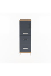 Arges Dolap Tek Raflı 3 Çekmeceli Tek Kapaklı 44x30x134 - S16M011V8A