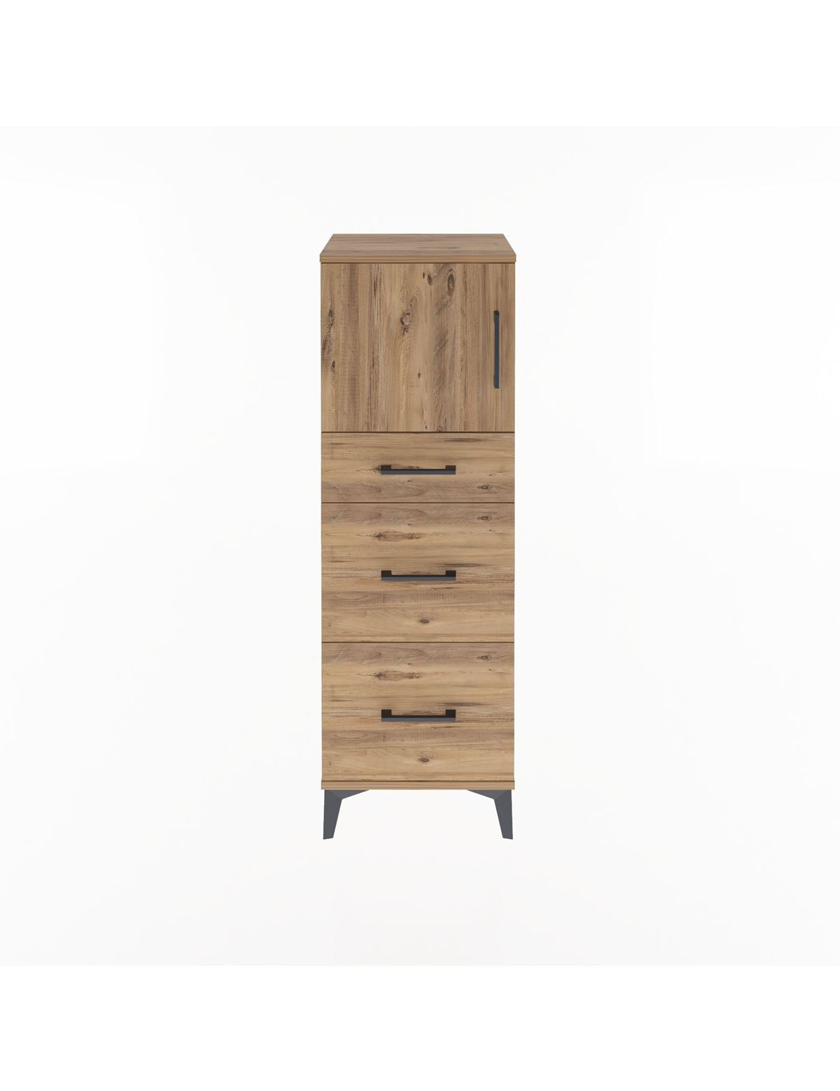 Arges Dolap Tek Raflı 3 Çekmeceli Tek Kapaklı 44x30x134 - S16M011V9A