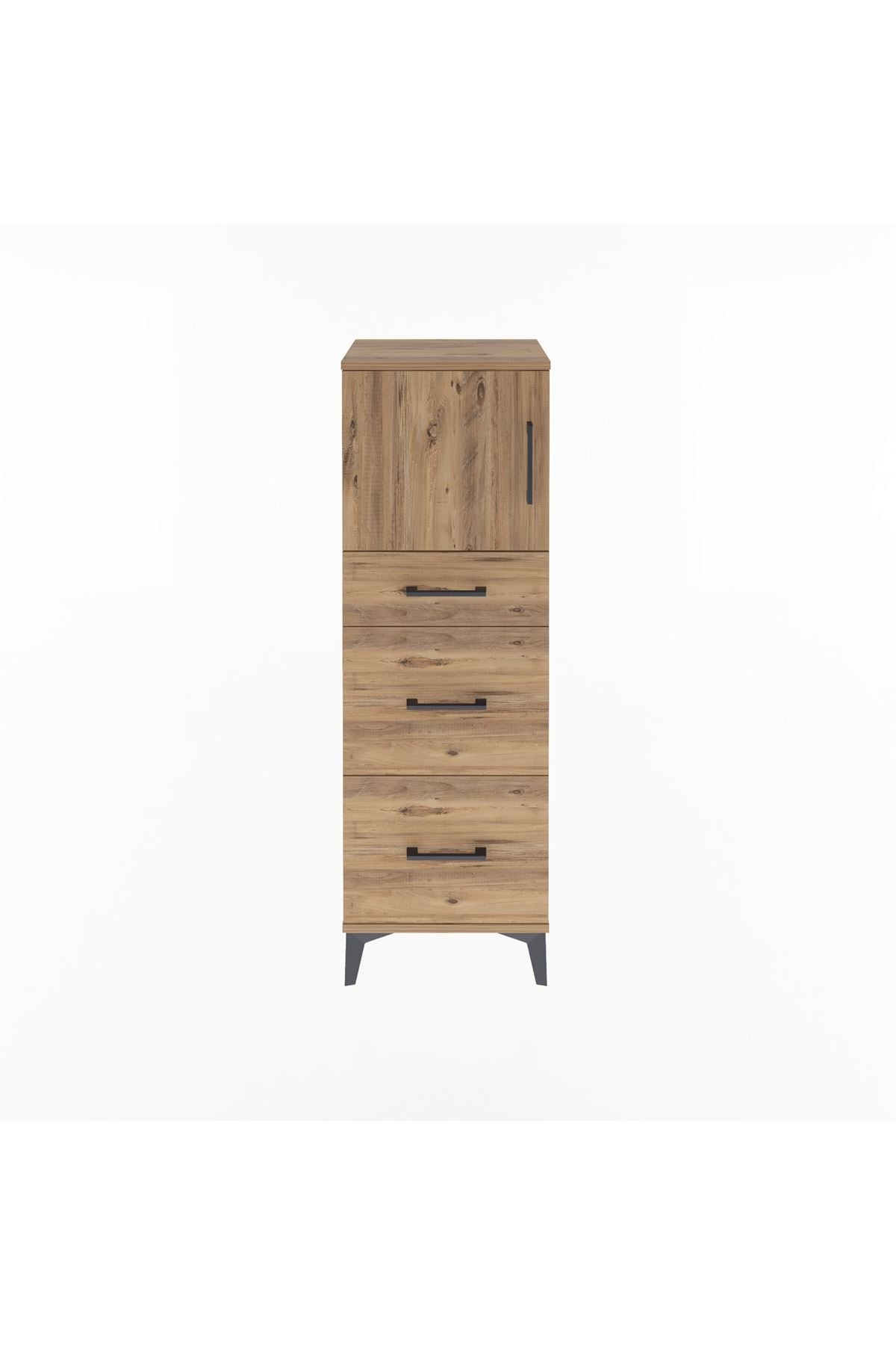 Arges Dolap Tek Raflı 3 Çekmeceli Tek Kapaklı 44x30x134 - S16M011V9A