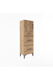 Arges Dolap Tek Raflı 3 Çekmeceli Tek Kapaklı 44x30x134 - S16M011V9A