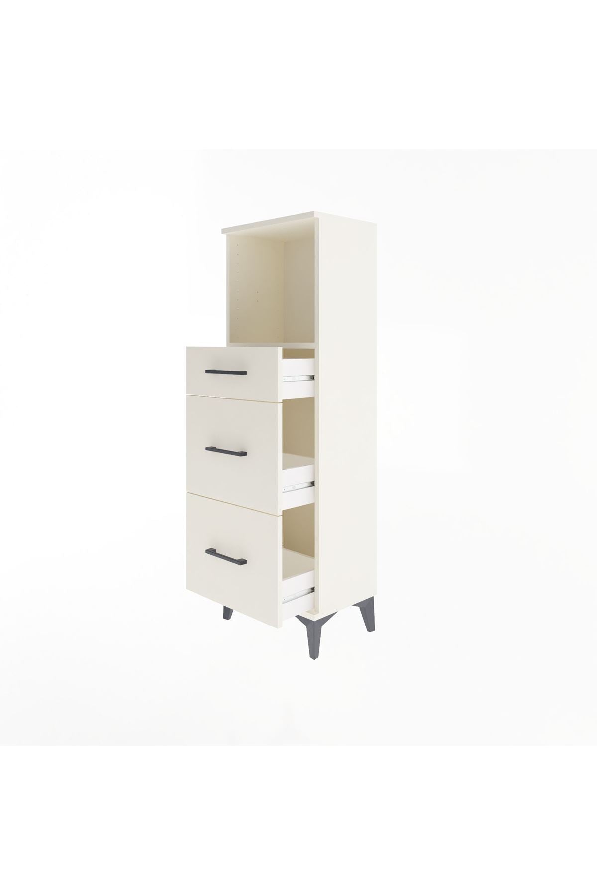Arges Dolap Tek Raflı 3 Çekmeceli 44x30x134 - S16M012V1A